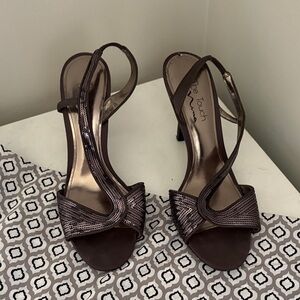 Touch of Nina Shimmering Brown Heels